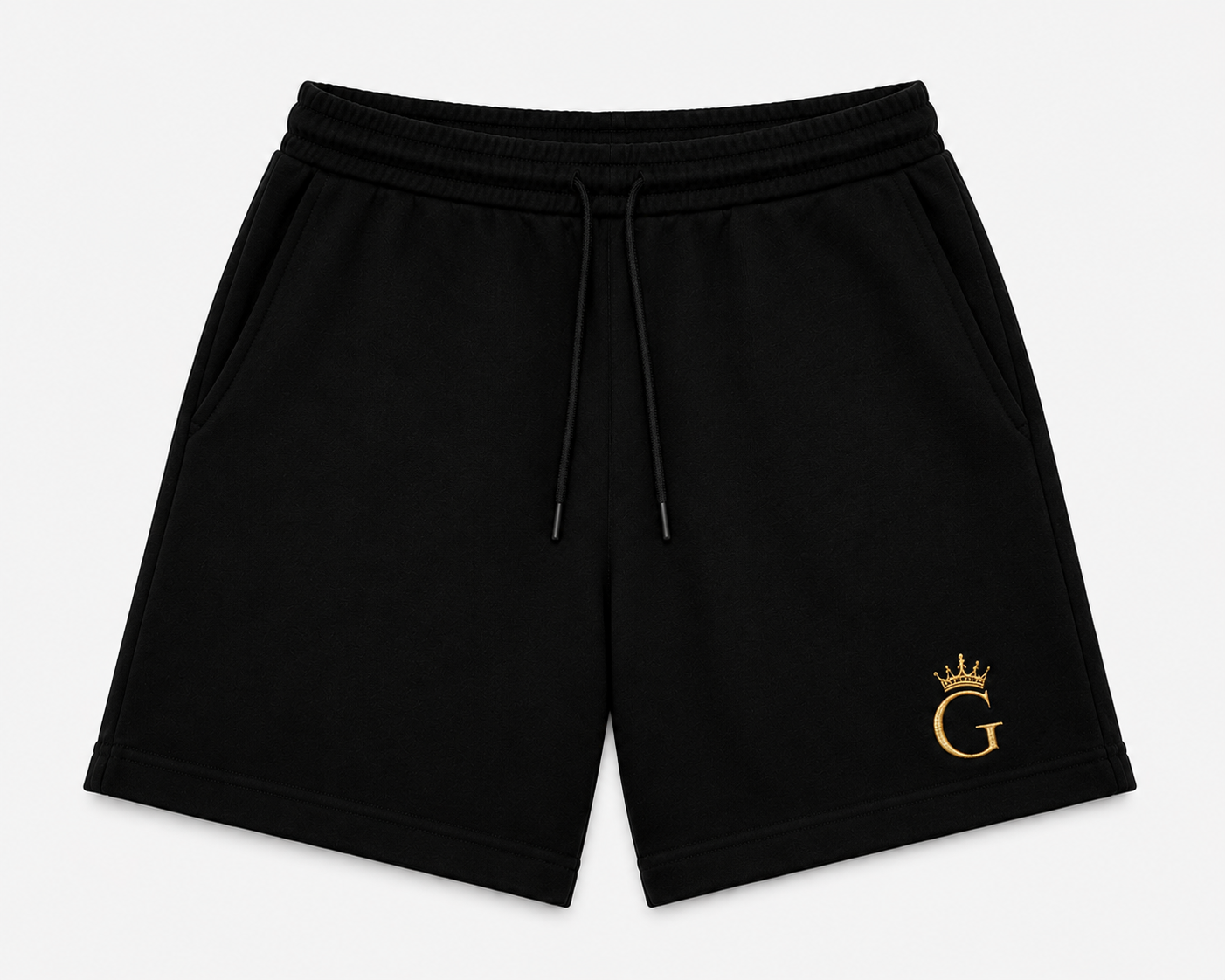 Signature Fleece Shorts — Black / Gold — LIMITED Drop 01