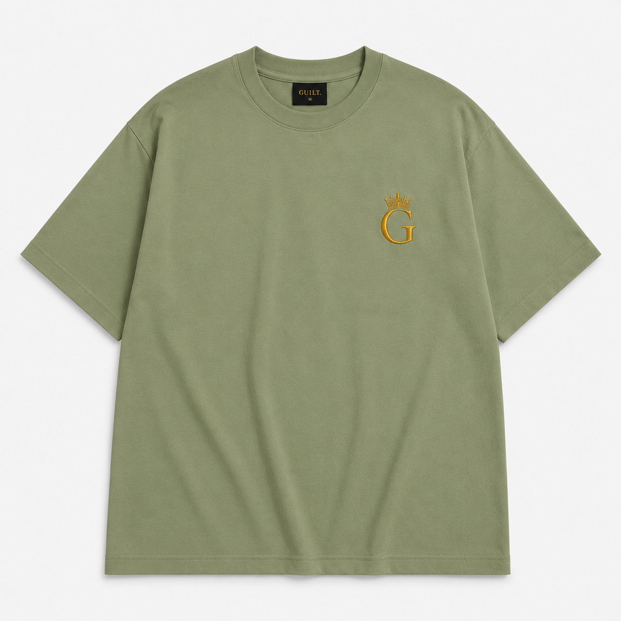 GUILT BLACK TEE / GOLD EMBROIDERY