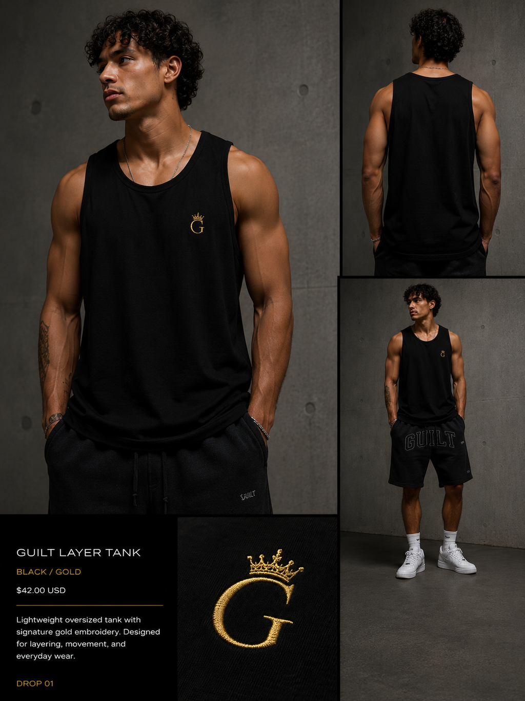 Layered Black Tank
