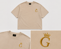GUILT BEIGE TEE / GOLD EMBROIDERY