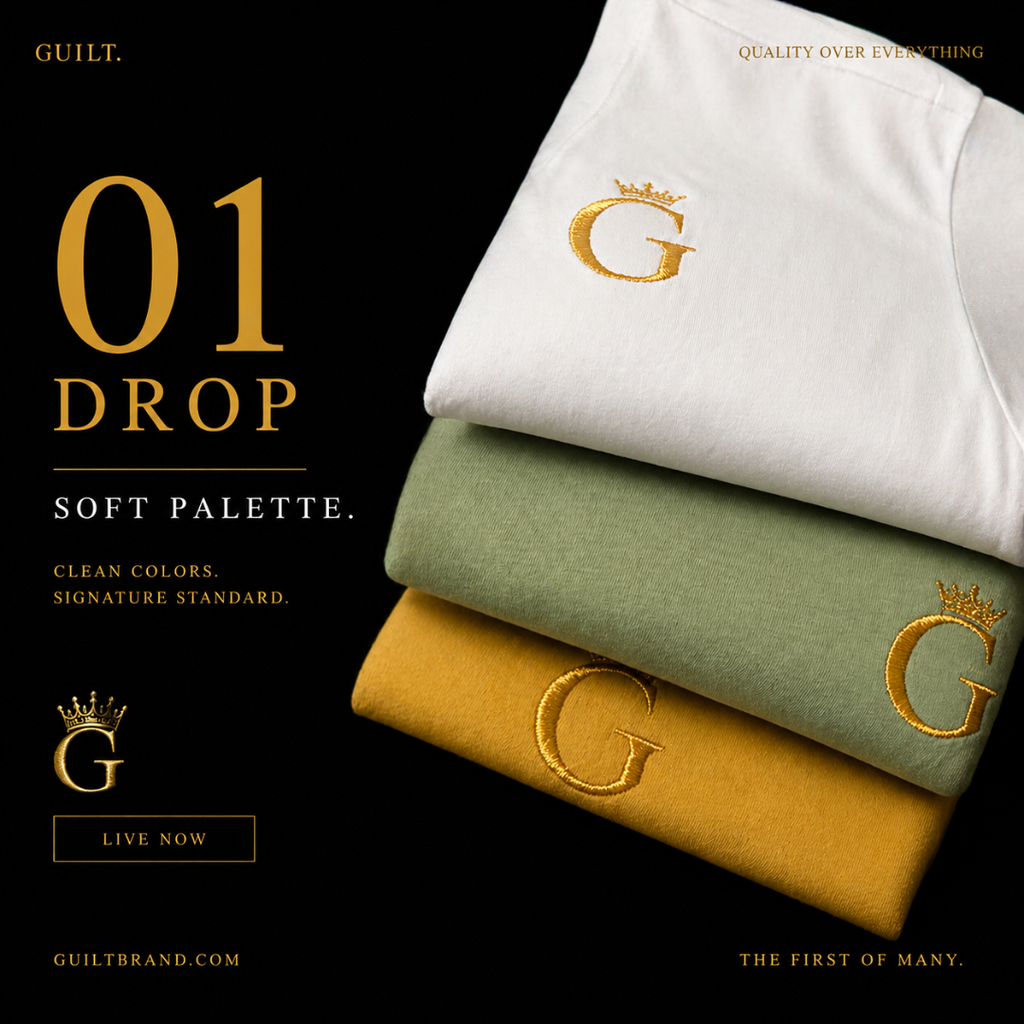 GUILT TEE / GOLD EMBROIDERY